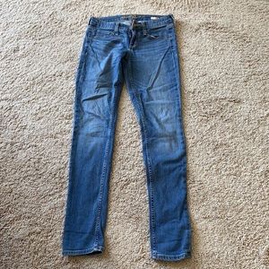 Medium wash super skinny jeans